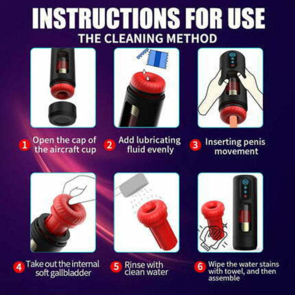 Buyging™ 9 Telescopic Vibration Sucking Heated Aircraft Male Stroker