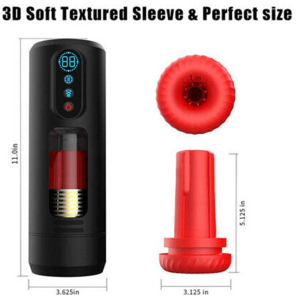 Buyging™ 9 Telescopic Vibration Sucking Heated Aircraft Male Stroker