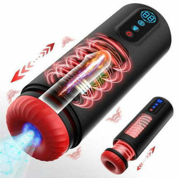 Buyging™ 9 Telescopic Vibration Sucking Heated Aircraft Male Stroker