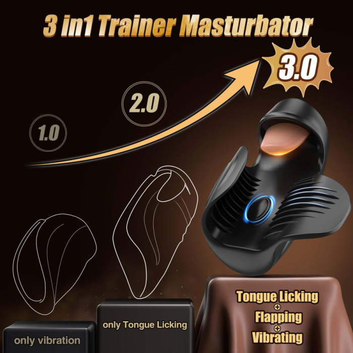 Buyging™ 10 Flapping Vibrating & 10 Tongue Licking Penis Trainer