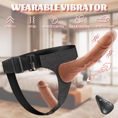 Buyging™ 2025 New Wearable Double Dildos With 10 Vibration Modes & 3 Pulsation Patterns