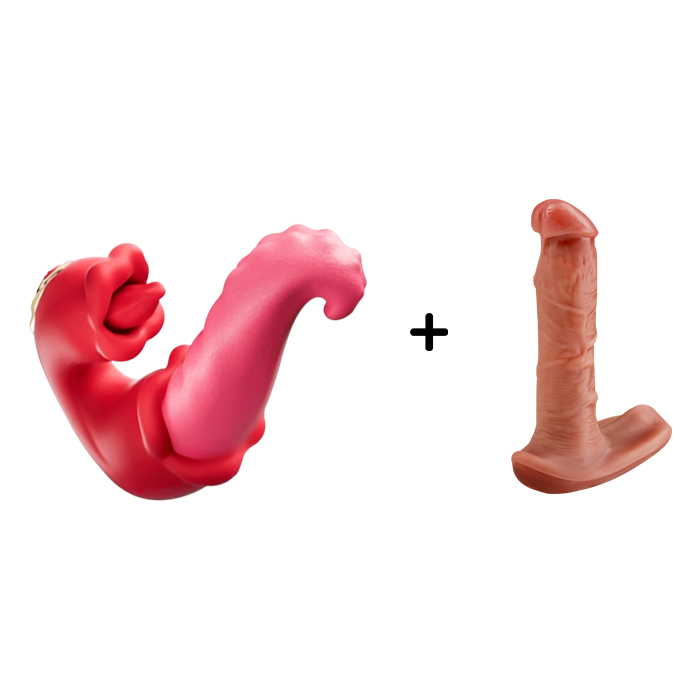 Buyging™ Twin Rose Tongue Teasing & Vibrating G-spot Vibrator