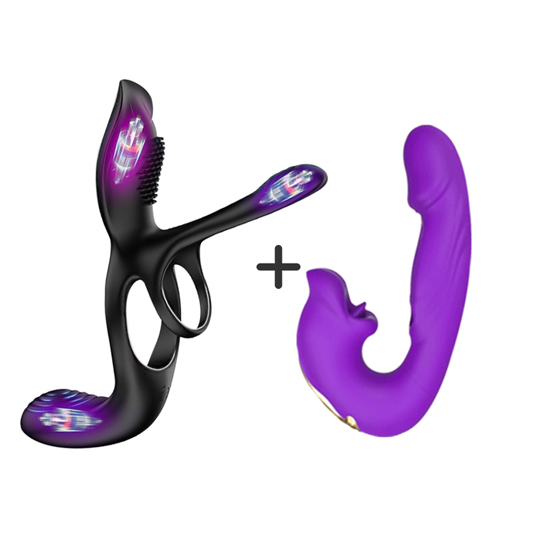 Buyging™ Penis Ring for Couple 3IN1 Vibrating Glans Exerciser with 10 Modes