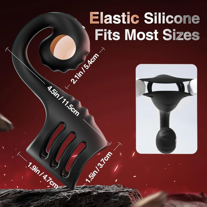 Buyging™ Retractable 10 Vibration Modes Cock Ring Sleeve with Clit G-Spot Vibrator