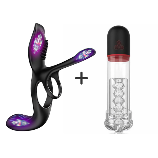 Buyging™ Penis Ring for Couple 3IN1 Vibrating Glans Exerciser with 10 Modes