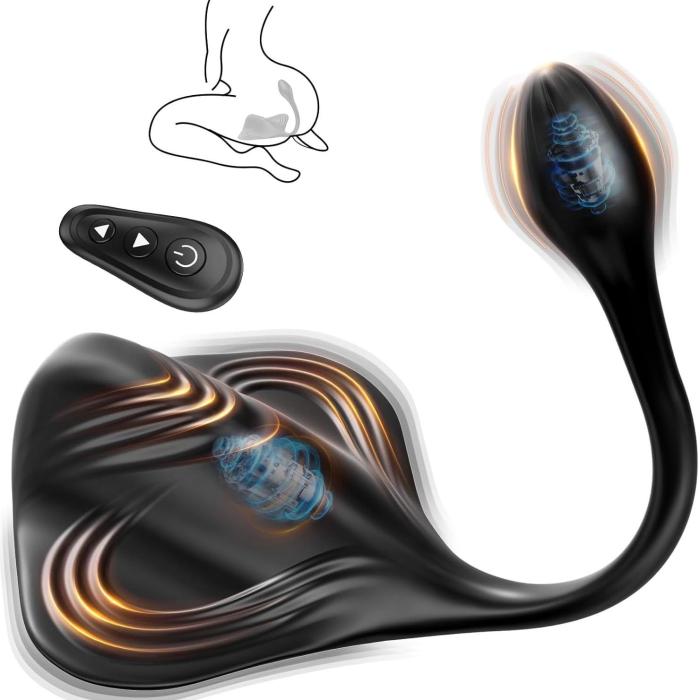 bead massage p-spot 9 vibrating prostate massager with remote control PM9: Wearable Remote Control Prostate Massager With 9 Thrusting & Vibr main image 1