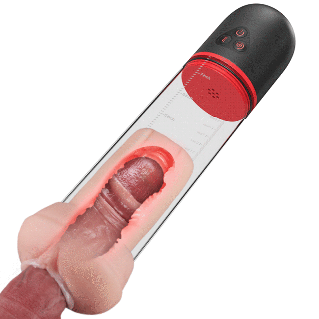 Buyging™ S-HANDE 9 Vibrating 9 Sucking Pussy-Shaped Sleeve Male Enlargement Pump