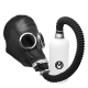Dark Inhaler Gas Mask with Bottle Bondage Gear Fetish Restraint Sex Toy