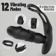 Buyging™ 12 Vibrating 3 Thrusting Prostate Massager With Dual Cock Rings