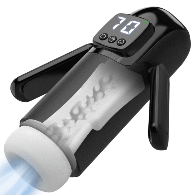 Buyging™ 7 Sucking 7 Vibrating Dual Handles Large Granule Channel Texture Male Masturbator