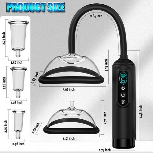 Buyging™ Automatic Vacuum Nipple Pump & Vagina Pussy Pump With 5 Cups