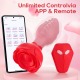 Buyging™ APP&Remote Control 9 Vibrating and 360° Rotating Anal Vibrator with Rose Base