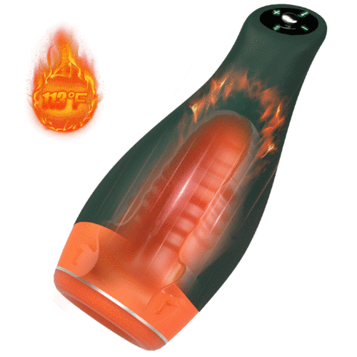 Buyging™ Realistic Textured 7 Vibrating 5 Stretching Heating Male Masturbator