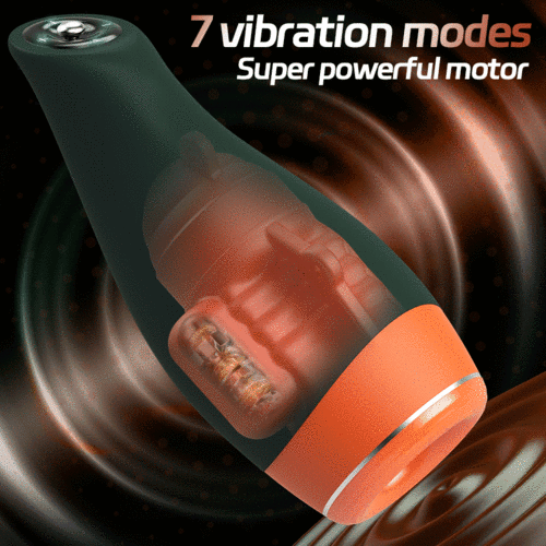 Buyging™ Realistic Textured 7 Vibrating 5 Stretching Heating Male Masturbator