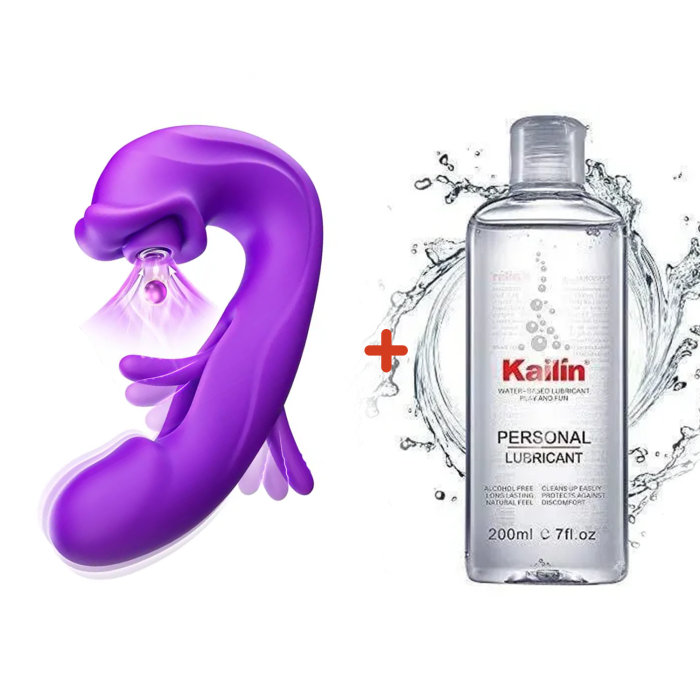 Buyging™ MOOLIGIRL APP Control G-spot Vibrator with 7 Flapping Vibrating & 7 Sucking Modes