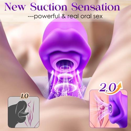 Buyging™ MOOLIGIRL APP Control G-spot Vibrator with 7 Flapping Vibrating & 7 Sucking Modes