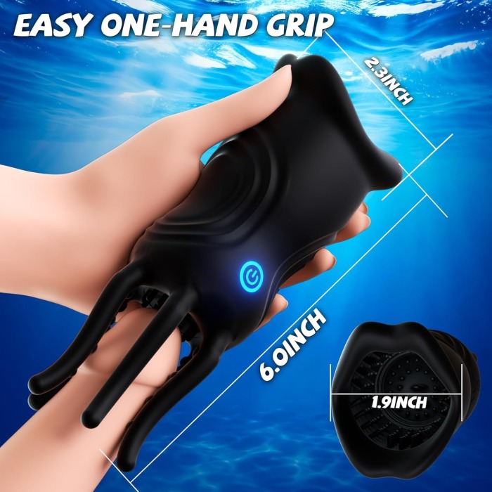 Buyging™ Sex Toys for Men with 10 Vibrations, Realistic Lips & Tentacle Texture Stimulation Stroker
