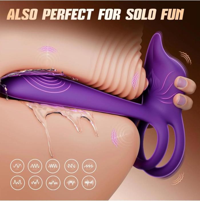Buyging™ Fox-Shaped Clitoral Stimulator & 4.6in G-spot Vibrator With 10 Vibration Modes