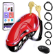 Buyging™ App & Remote Control 10 Vibration Modes Penis Cage with 5 Rings 2 Keys