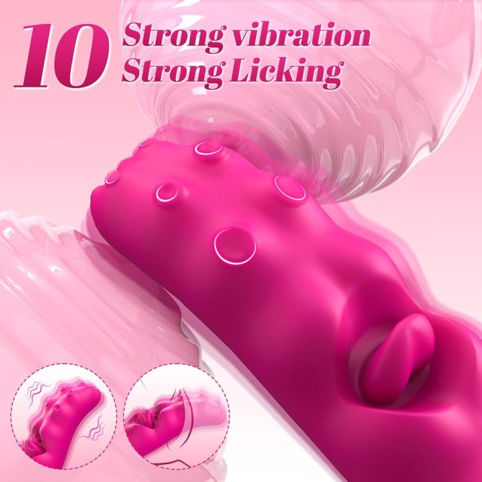 Buyging™ 10 Tongue Licking & Vibrating Realistic Tongue Vibrator for Women Pleasure