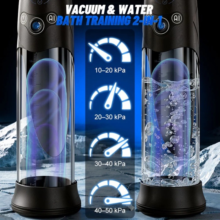 Buyging™ BathFun Pro AI Pressure-Controlled 9 Vacuum Training Penis Pump