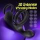 Buyging™ Testicle & Perineum Stimulation 10 Vibrating Stretchy Dual Penis Ring