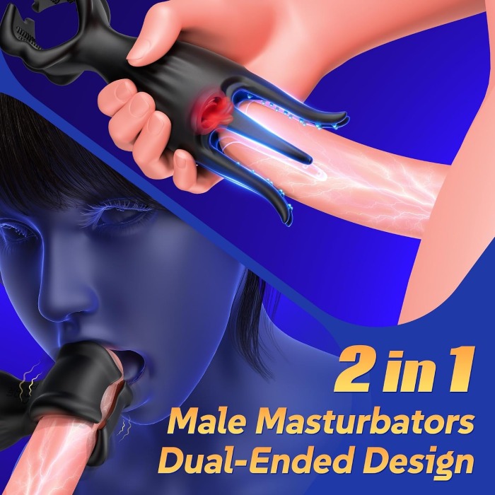 Buyging™ 9 Licking 9 Vibrating Modes Realistic Glans Stimulation Penis Ring