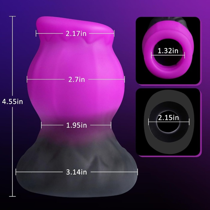 Buyging™ Liquid Silicone Hollow Butt Plug 2.7 Inches Diameter Anal Trainer