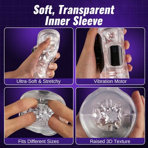 App-Controlled Interactive Masturbator Cup With 10 Vibration & 10 Piston Modes