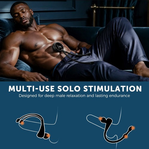 Buyging™ Anal Butt Plug Prostate Massager Penis Ring Vibrator with 10 Vibration Male Adult Sex Toy