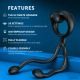 Buyging™ Anal Butt Plug Prostate Massager Penis Ring Vibrator with 10 Vibration Male Adult Sex Toy