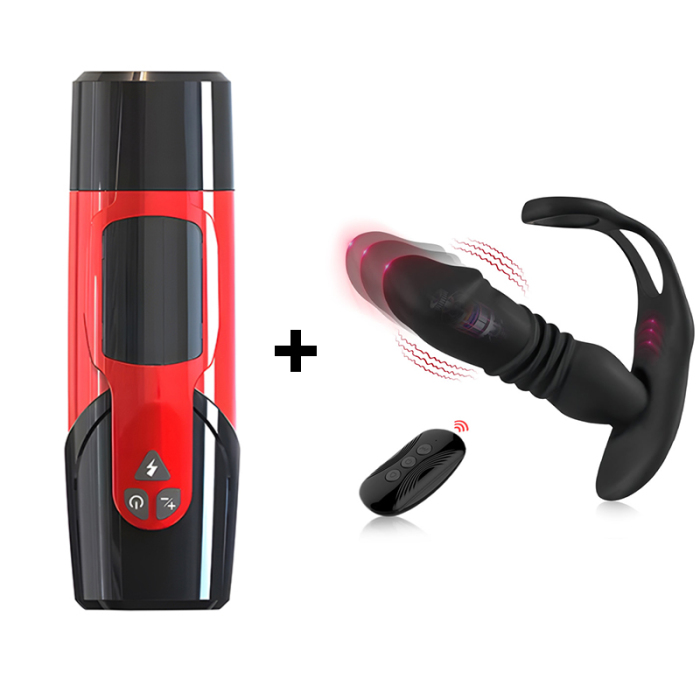 Dark Knight Adjustable Telescopic Rotating Male Masturbator