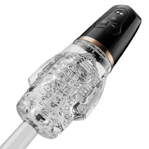 Rocket 2 Vibrating Eggs 5 Sucking 10 Vibrating Transparent Masturbation Cup