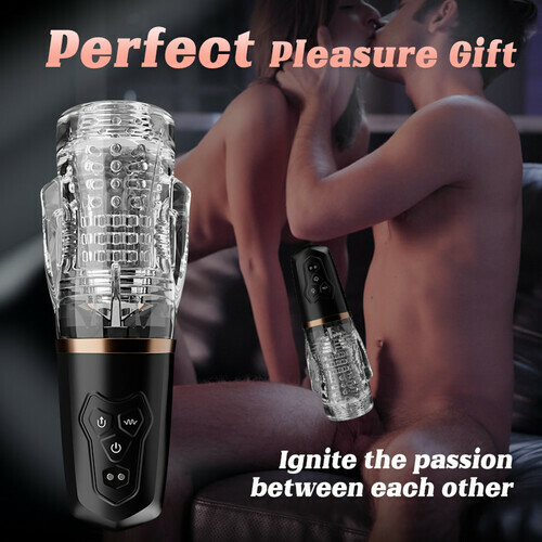 Rocket 2 Vibrating Eggs 5 Sucking 10 Vibrating Transparent Masturbation Cup