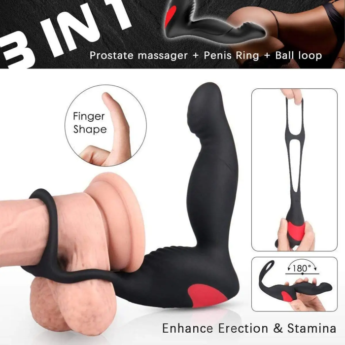 3-in-1 Remote Control Prostate Milker with a Penis Massager