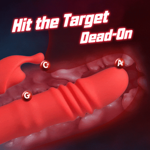 Edenlegend Cherry Red Dual Rotating Bead 10 Vibrating 6 Thrusting G Spot Vibrator