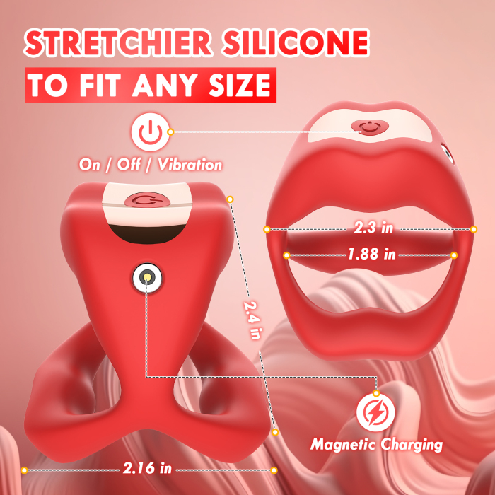 Edenlegend™ Flame Ring – 9 Vibration Modes Cock Ring, Silicone + ABS, App-Controlled & Customizable