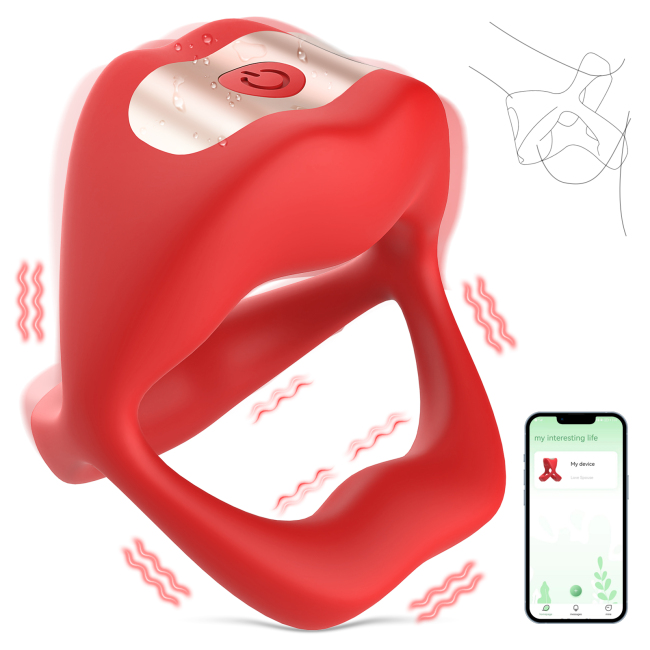 Edenlegend™ Flame Ring – 9 Vibration Modes Cock Ring, Silicone + ABS, App-Controlled & Customizable