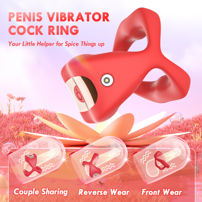Edenlegend™ Flame Ring – 9 Vibration Modes Cock Ring, Silicone + ABS, App-Controlled & Customizable