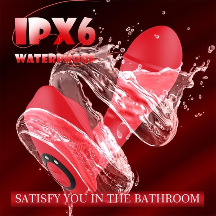 Edenlegend™ Scarlet Plug – 10-Mode Dual-Vibration Anal Plug, APP Version, Red Silicone, IPX7 Waterproof