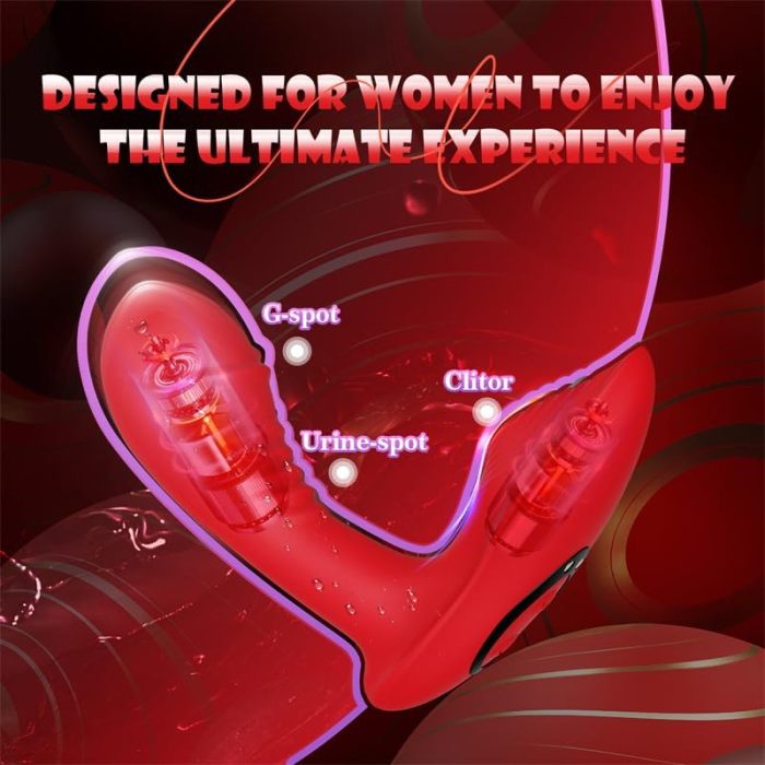 Edenlegend™ Scarlet Plug – 10-Mode Dual-Vibration Anal Plug, APP Version, Red Silicone, IPX7 Waterproof