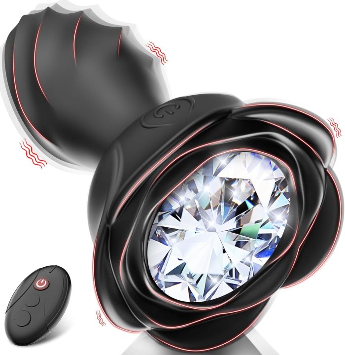 Edenlegend™ Velvet Plug – Remote-Controlled Vibrating Anal Plug, 10 Modes, IPX6 Waterproof, Black / Tiffany