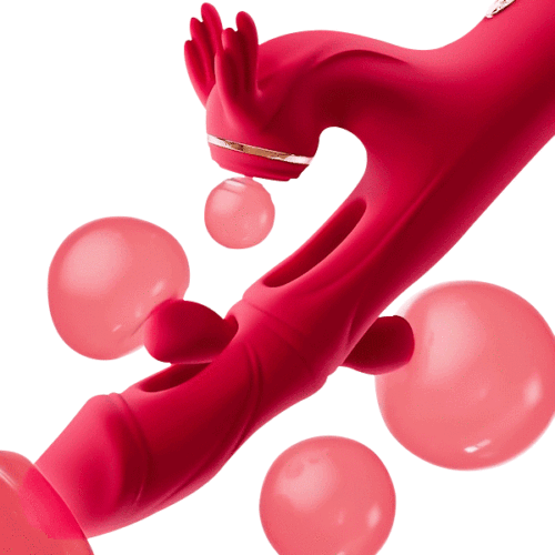 Hellofuntoys™ Double Tongue Licking & Vibrating Dildo - 7 Flapping Modes & 10 Vibrations for G-Spot & Clitoral Stimulation