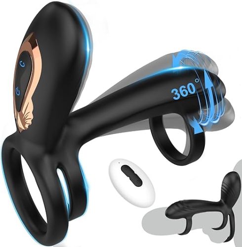 360° Twisting 10 Modes G-Spot Stimulator Penis Sleeve Extender Couples Vibrator for Men Women