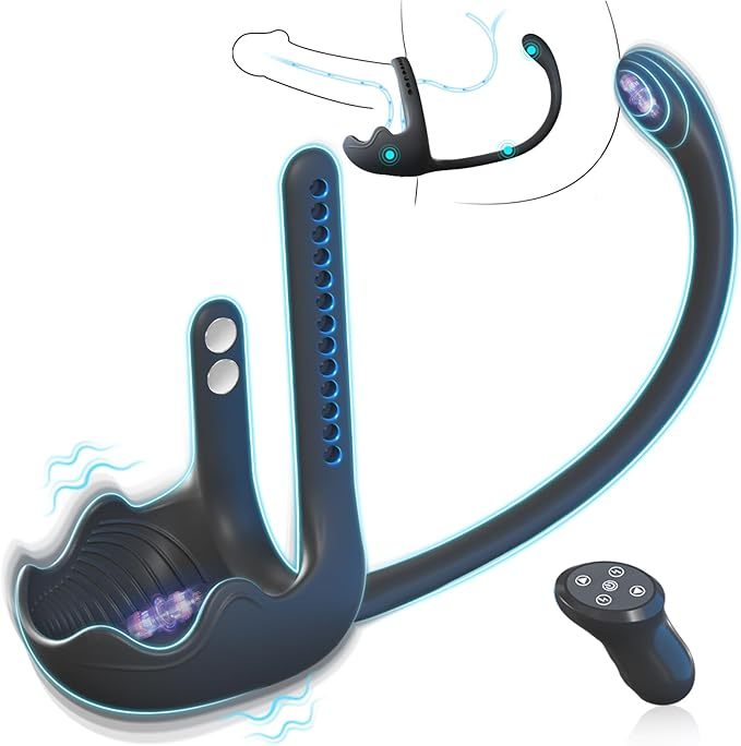 Hellofuntoys™ Prostate & Taint Stimulator - Adjustable Vibrating Cock Ring & Remote Control Anal Massager