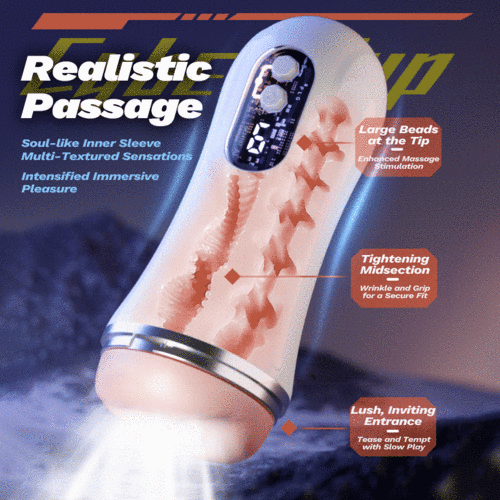 Hellofuntoys™ Cyberpunk 9 Vibration Heating App Control Masturbator Cup