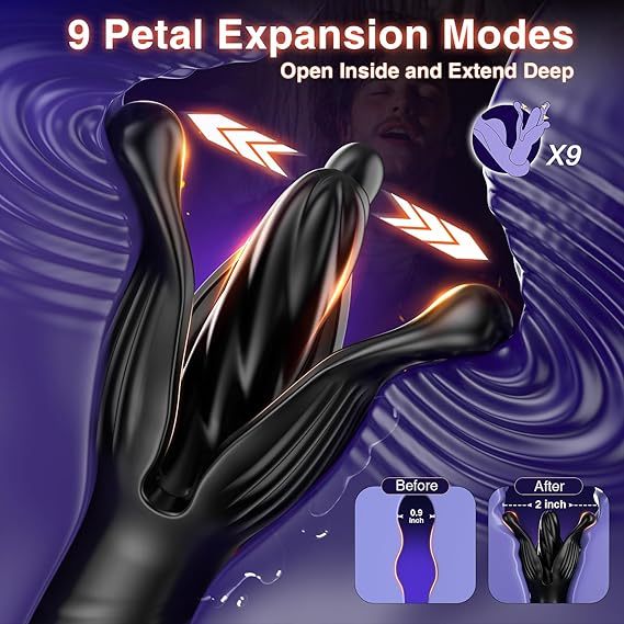 9 Tension Shock Flapping Thrusting Vibrating Cock Ring Anal Vibrator Dildo