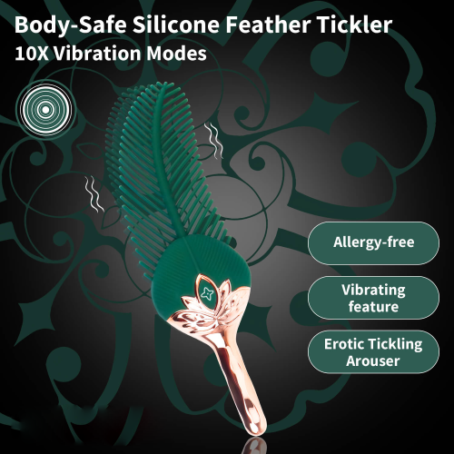 Hellofuntoys Vibrating Feather Tickler For Arousing And Foreplay