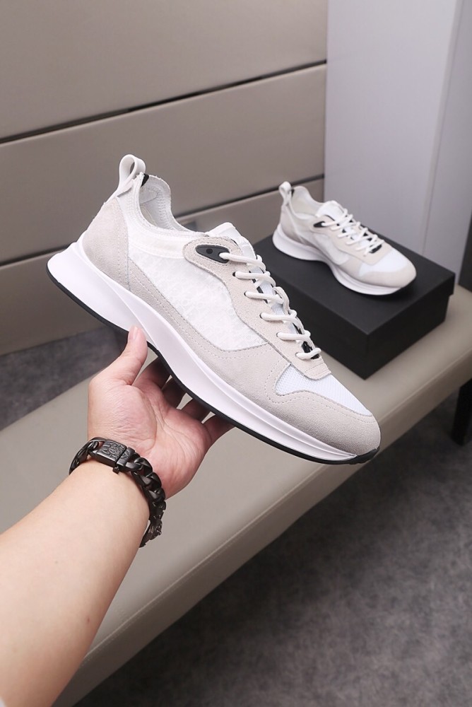 Dior B25 Runner White Oblique Suede