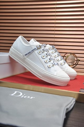 Dior Walk'N'Dior Low Top White Canvas (W)
